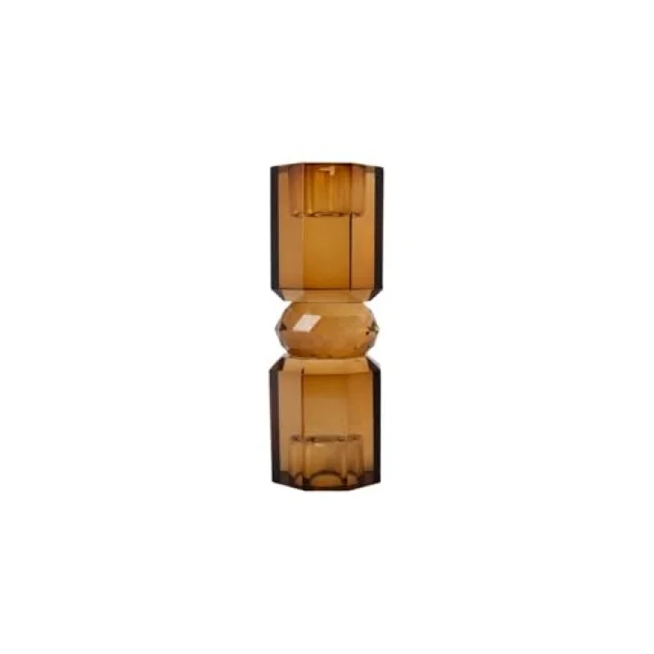 Kristal Mum Tutucu, Kahverengi 15X5,5 Cm