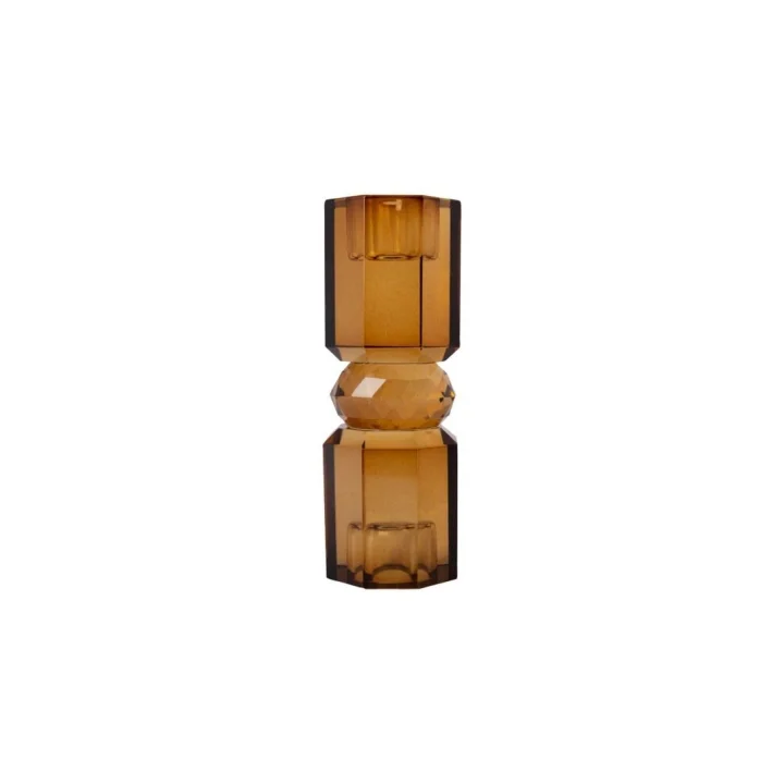 Kristal Mum Tutucu, Kahverengi 15X5,5 Cm