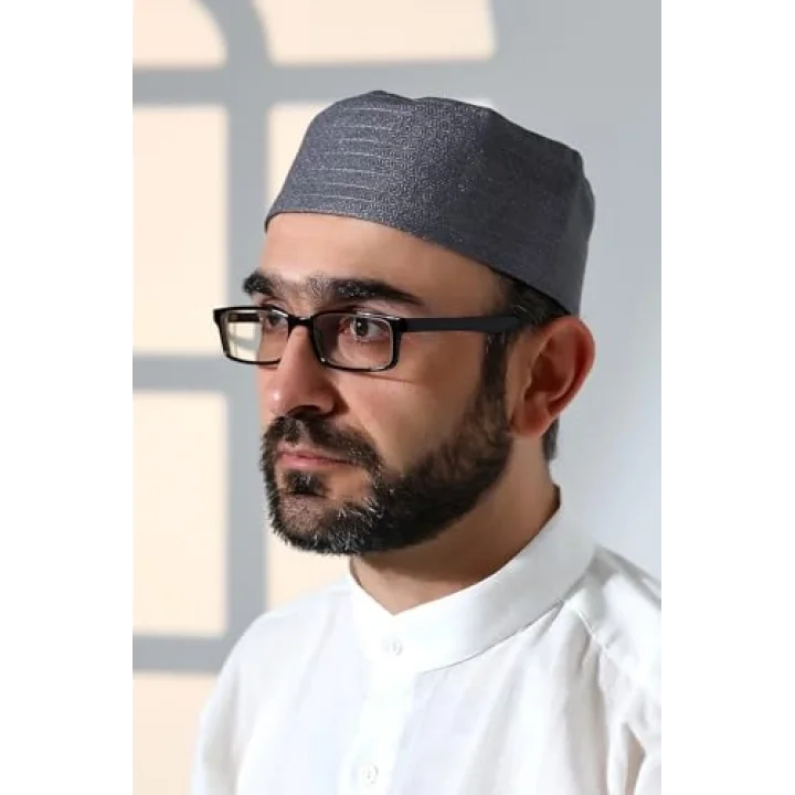 Kubbeli Kalıp Namaz Takkesi Gri Gri 58