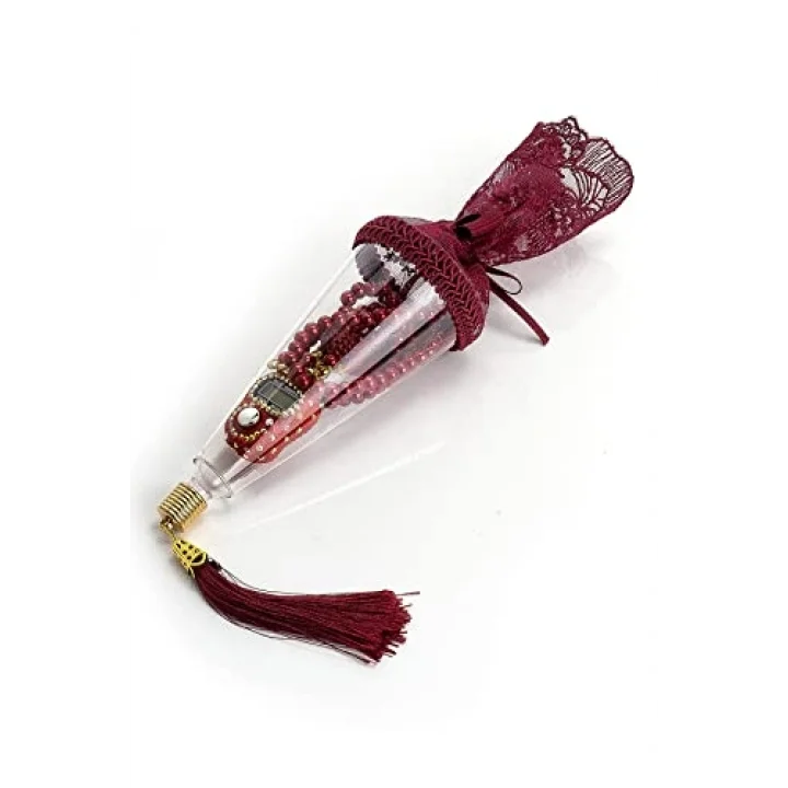 Külah Ambalajlı İnci Tesbih (Bordo)