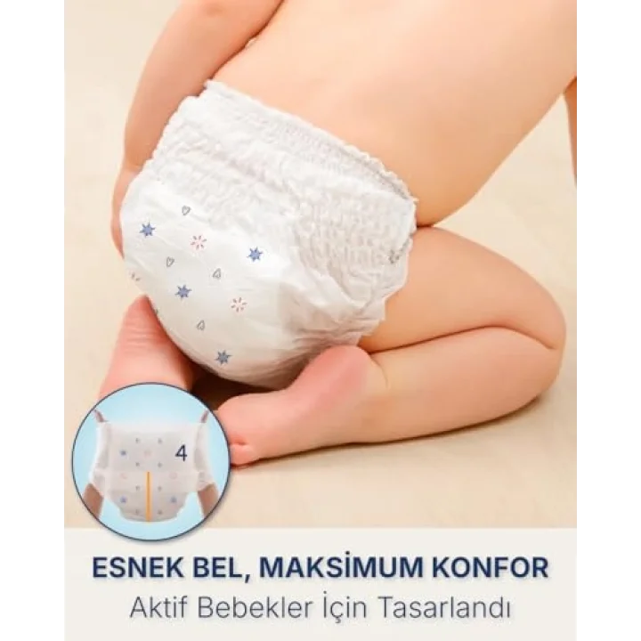 Külot Bebek Bezi 4 Numara Maxi 150 Adet (7-14 Kg) Ekstra Aylık Paket