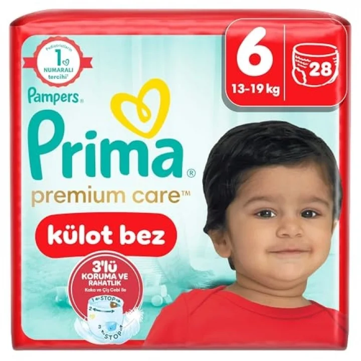 Külot Bebek Bezi Premium Care 6 Numara 28 Adet