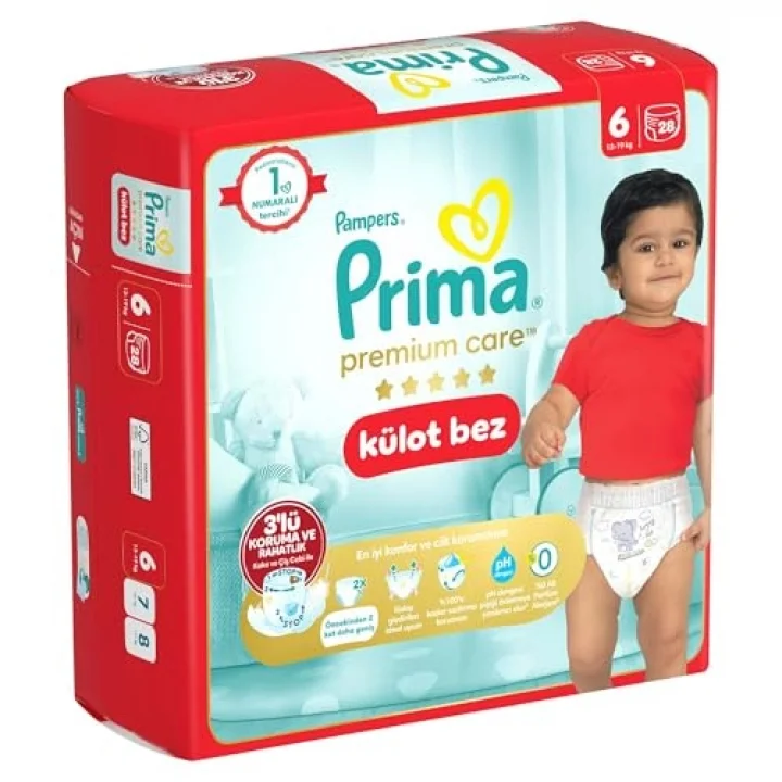 Külot Bebek Bezi Premium Care 6 Numara 28 Adet