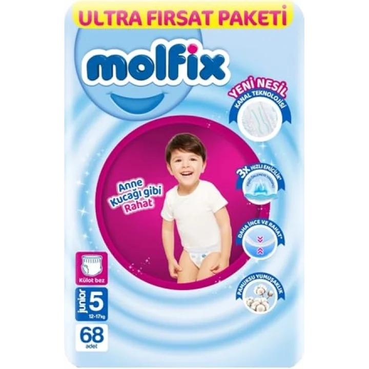 Külot Bez 5 Beden Junior Ultra Fırsat Paketi 68 Adet