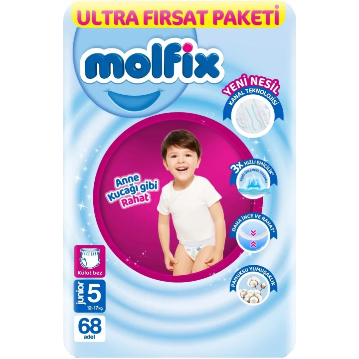 Külot Bez 5 Beden Junior Ultra Fırsat Paketi 68 Adet
