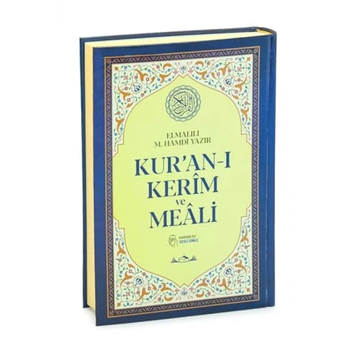Kuranı Kerim Türkçe Mealli Orta Boy Lacivert - QR Kodlu, Sesli Dinleme