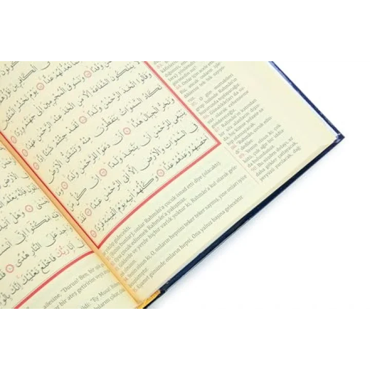 Kuranı Kerim Türkçe Mealli Orta Boy Lacivert - QR Kodlu, Sesli Dinleme