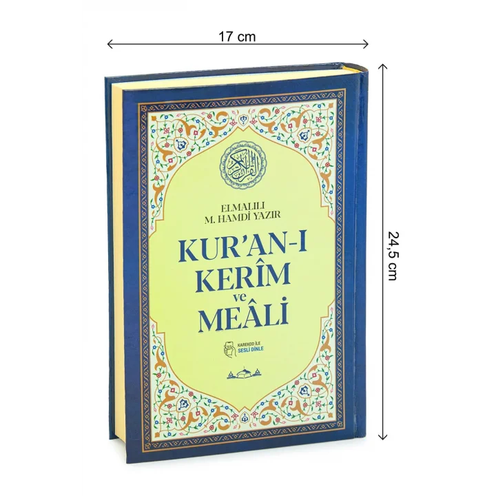 Kuranı Kerim Türkçe Mealli Orta Boy Lacivert - QR Kodlu, Sesli Dinleme