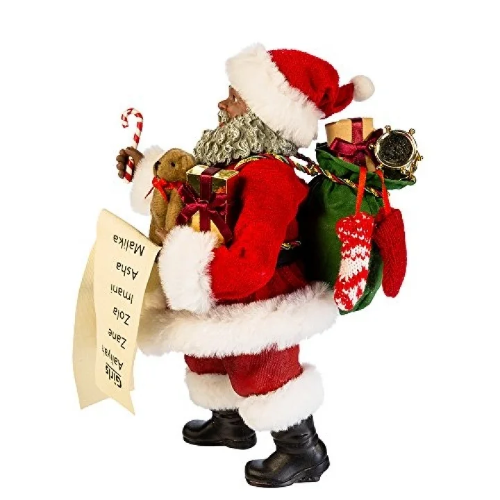 Kurt Adler 26,5 cm Fabriche Siyah Noel Baba ve Şeker Kamışı