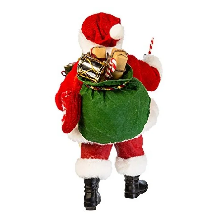 Kurt Adler 26,5 cm Fabriche Siyah Noel Baba ve Şeker Kamışı