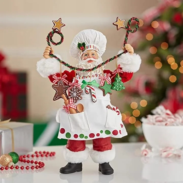 Kurt Adler Fabriche Noel Şefi Noel Baba Heykelcik, 30,5 cm