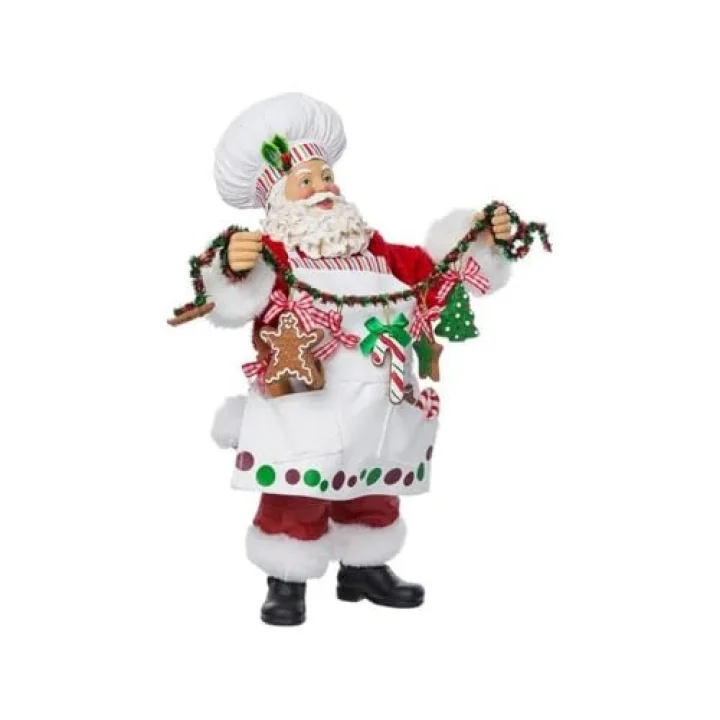 Kurt Adler Fabriche Noel Şefi Noel Baba Heykelcik, 30,5 cm