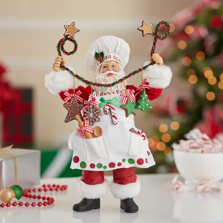 Kurt Adler Fabriche Noel Şefi Noel Baba Heykelcik, 30,5 cm