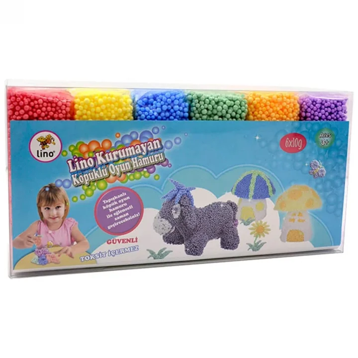 Kurumayan Köpüklü Oyun Hamuru, 10 Gr, 6Lı Pvc Kt.