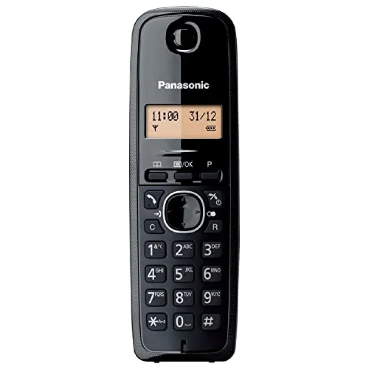 KX TG1611 Dect Telefon-Siyah_Gri Dect Telefon, Siyah