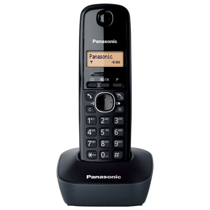 KX TG1611 Dect Telefon-Siyah_Gri Dect Telefon, Siyah
