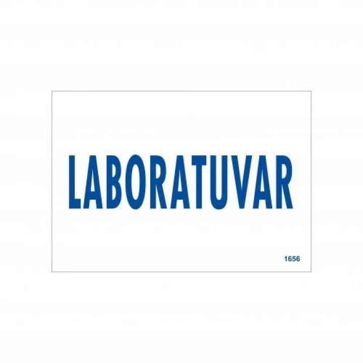 Mey İthalat® Laboratuvar Uyarı Levhası 17,5x25 KOD:1656