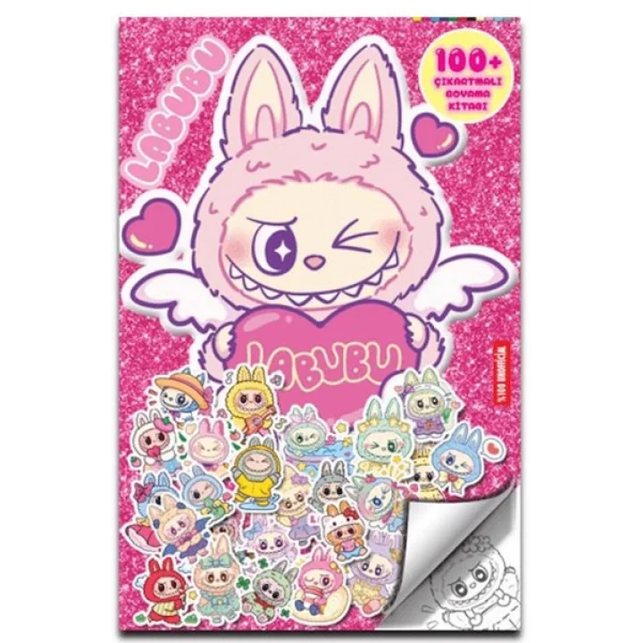 Labubu- 100 Çıkartmalı Boyama Kitabı