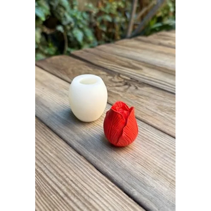 Lale 3D Silikon Mum Kalıbı