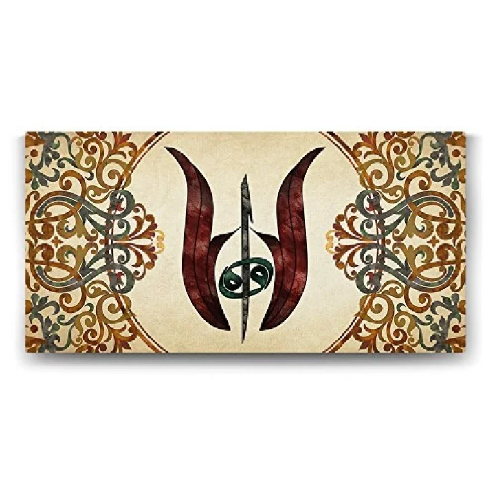 Laleli Elif ve Vav Tablosu - 100x50cm