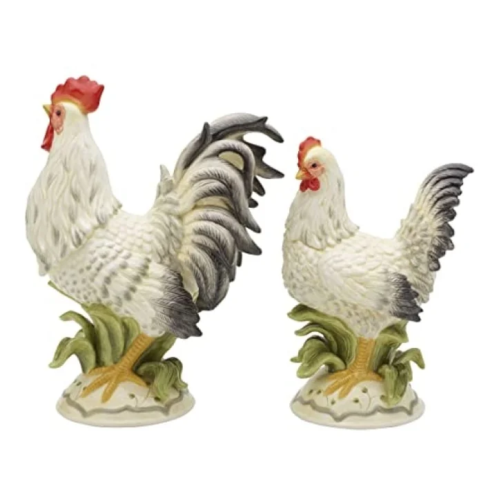 Lantana Horoz ve Tavuk Figürü, 2li Set