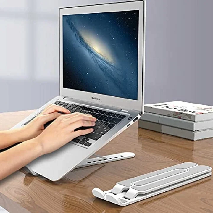 Laptop Standı Matebook Macbook Notebook Tablet Laptop Kademeli Yükseltici P1 Beyaz
