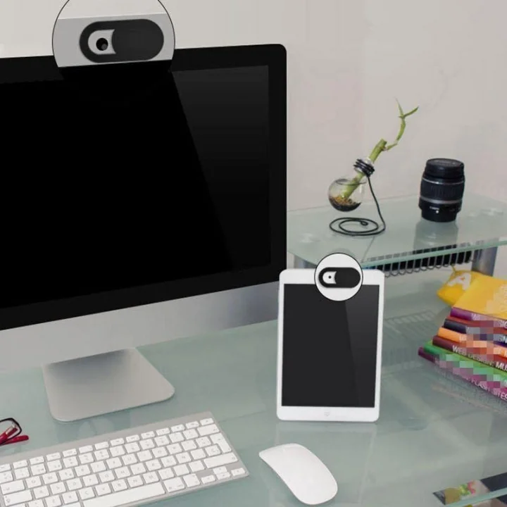Laptop Tablet Kamera Webcam Kapatıcı Örtücü Sürgülü Kapak 3lü Siyah