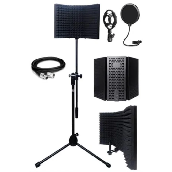 LASTVOİCE PF-30X Mikrofon Standı Yalıtım Paneli XLR Kablo Pop Filter