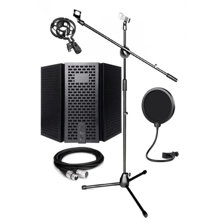 LASTVOİCE PF-30X Mikrofon Standı Yalıtım Paneli XLR Kablo Pop Filter