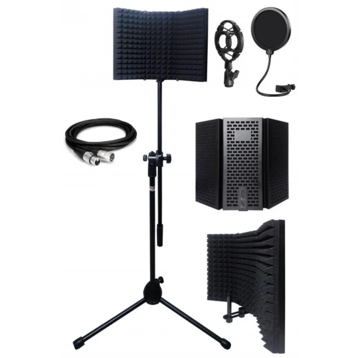 LASTVOİCE PF-30X Mikrofon Standı Yalıtım Paneli XLR Kablo Pop Filter