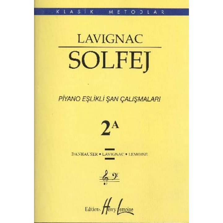 Lavignac Solfej Piyano Eşlikli Şan Çalışmaları 2A