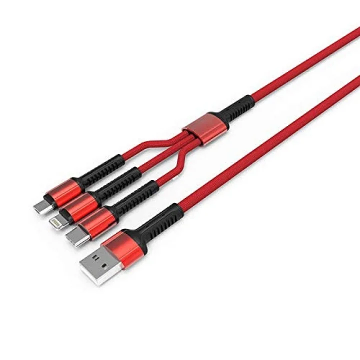 LC93 3 in 1 Usb Kablo Siyah