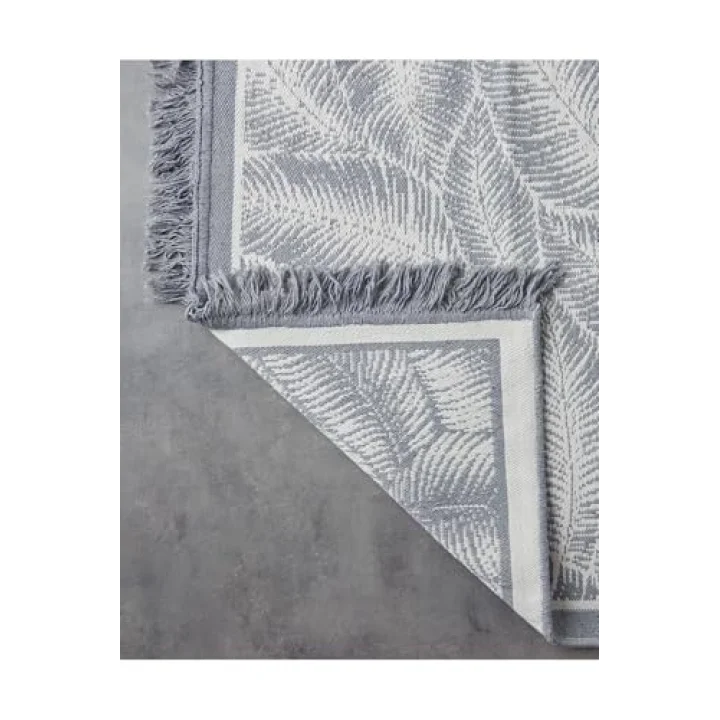 Leaves Dokuma Kilim Gri