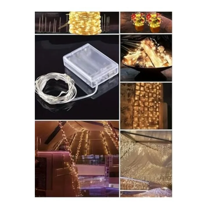 Led 2 Metre 20 Lamba Günışığı Yılbaşı Işığı Parti Dekorasyon, Sarı