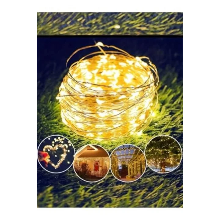Led 2 Metre 20 Lamba Günışığı Yılbaşı Işığı Parti Dekorasyon, Sarı