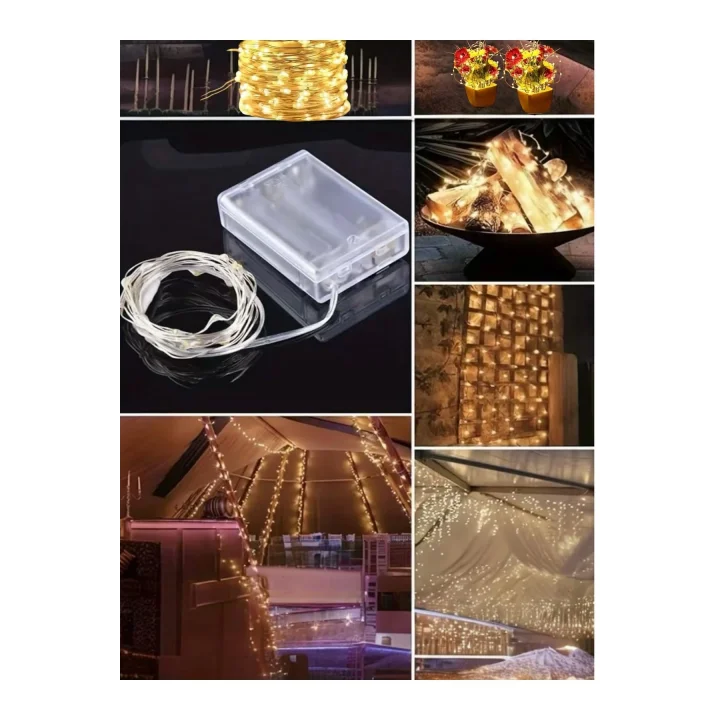 Led 2 Metre 20 Lamba Günışığı Yılbaşı Işığı Parti Dekorasyon, Sarı