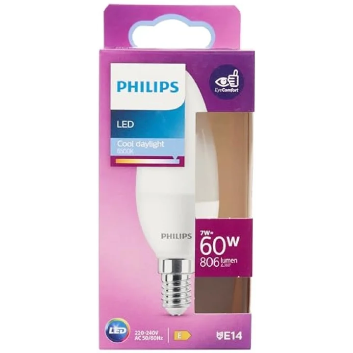 LED 60W B38 E14 Mum Tipi Beyaz Işık Dim Edilmez Ampul