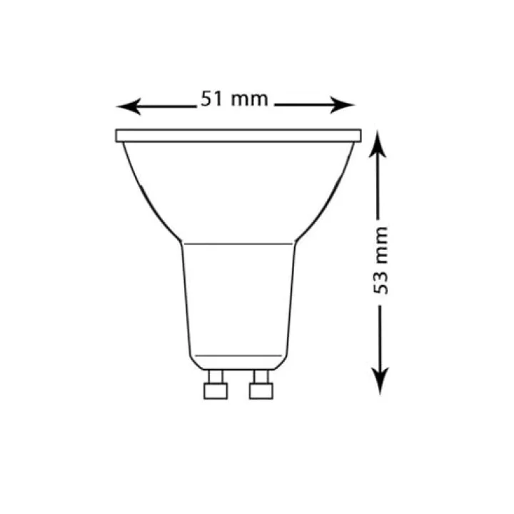 LED ampul, reflektör, GU10, gün ışığı beyazı, 6500K, kısılabilir değil, 36°