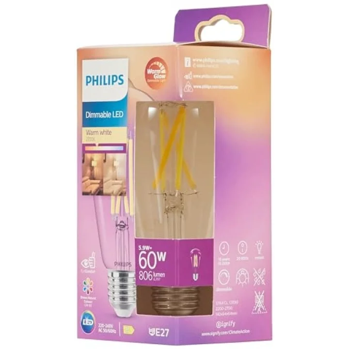 LED Classic 60W ST64 E27 Kısılabilir Filament Ampul WGD90