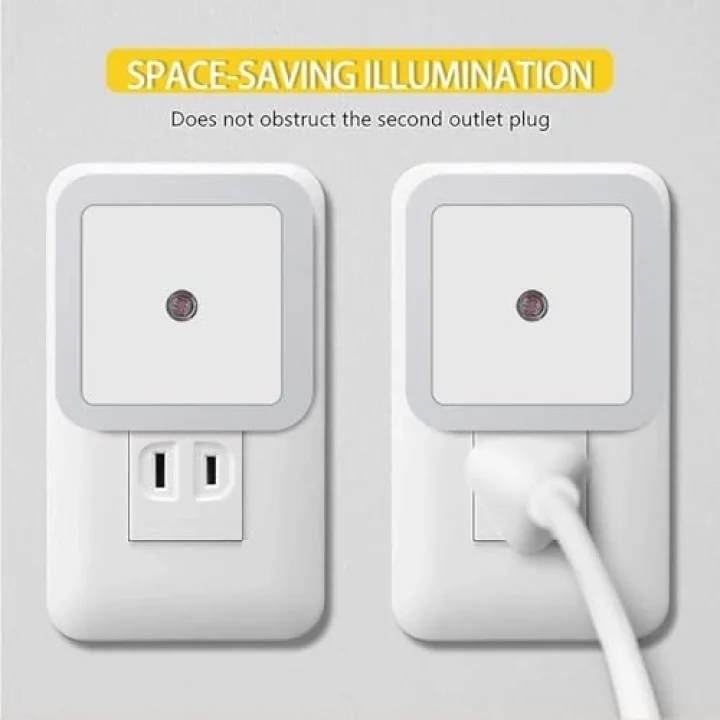 LED gece lambası, Duvara Takılan LED Gece Lambası, Alacakaranlık Sensörlü, 0.5w Gece Aydınlatması, Koridor, Merdiven, Mutfak, Banyo ve Yatak Odası İçin (6lı Paket)