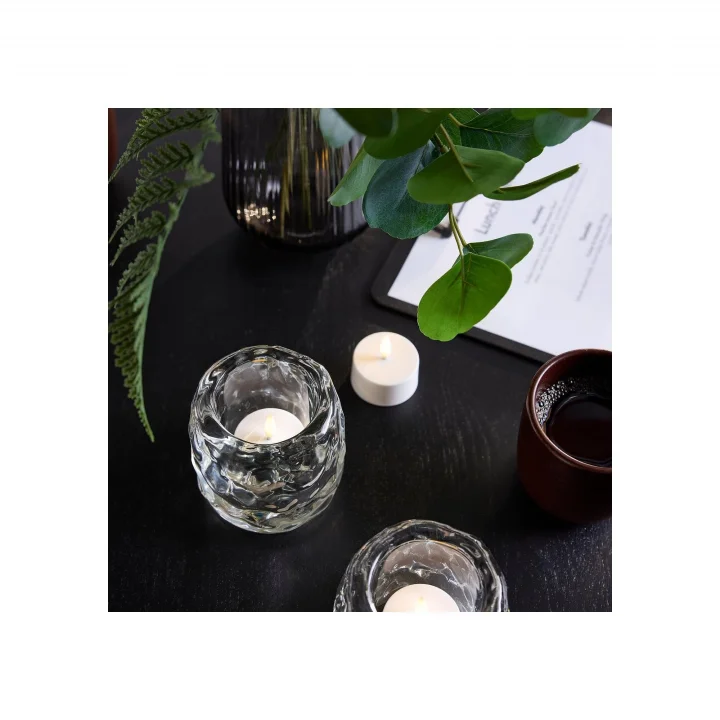 LEDli tealight mum, beyaz, şarj tepsili