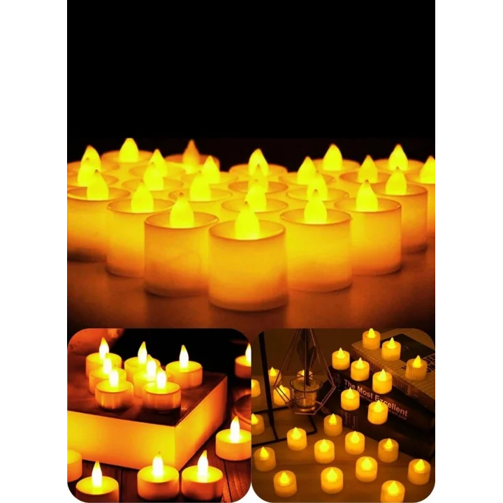 Led Mum A Kalite Premium 10 Adet Model Işıklı Tealight Piller Dahil