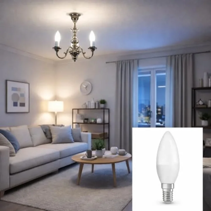 LED Mum Ampul 4.9W (40W Eşdeğer) E14 Duy 470 Lümen – Dekoratif LED Ampul – Dim Edilemez – Enerji Tasarruflu – Avize ve Aplik Uyumlu – 4’lü Paket