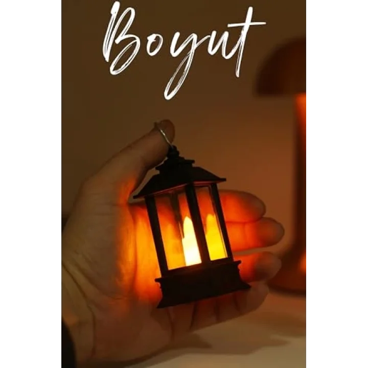 Led Mum Mini Dörtgen Tip Pil Dahil Dumansız Alev Ledli Yapay Dekoratif Mum Dekor Işığı PT434 (Siyah)