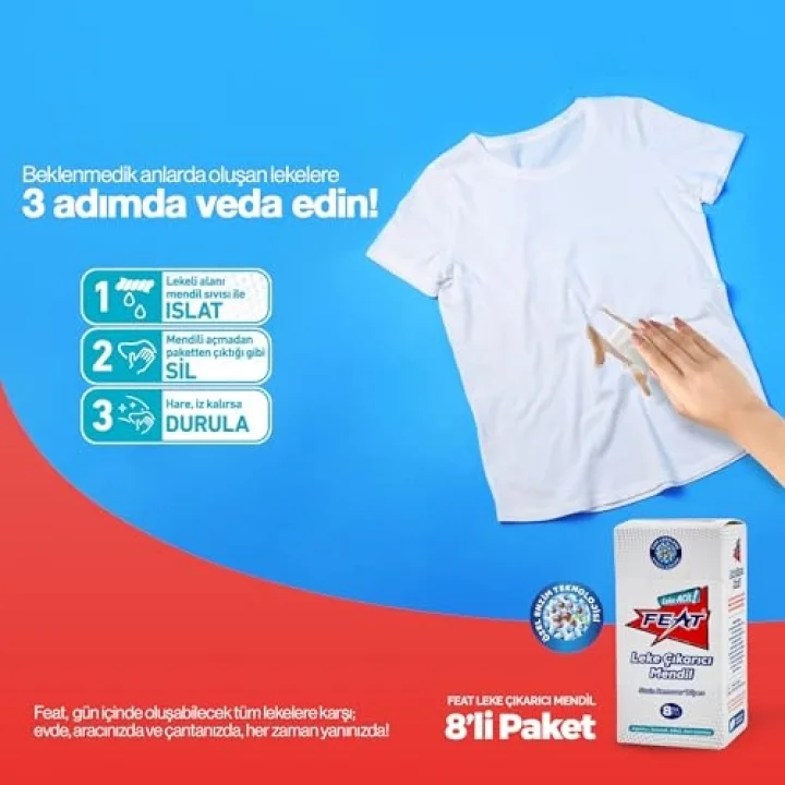 Leke Çıkarıcı Mendil -8li 4 kutu (32 adet Mendil)