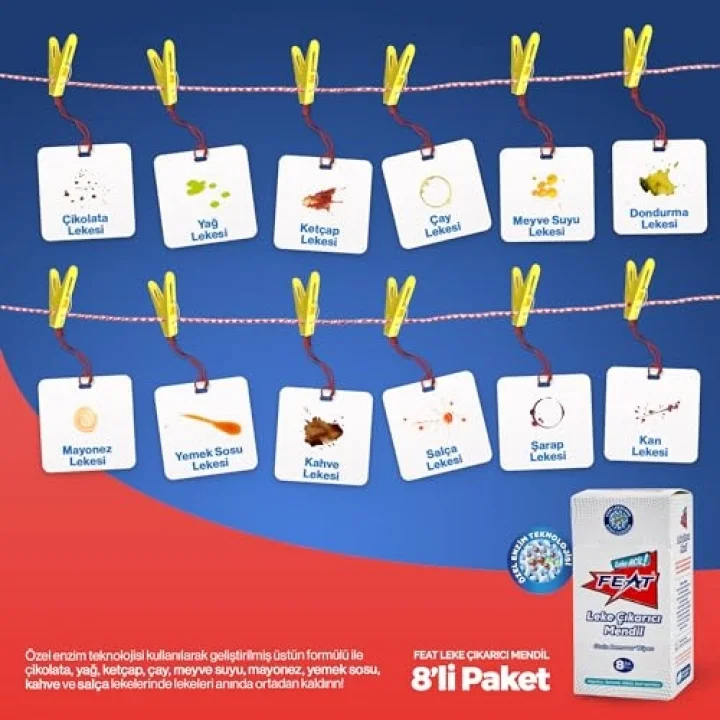 Leke Çıkarıcı Mendil -8li 4 kutu (32 adet Mendil)