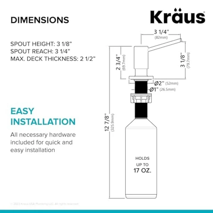 Lekesiz Antik Şampanya Bronz, KSD-43SFACB Mutfak Sabunu ve Losyon Dispenseri