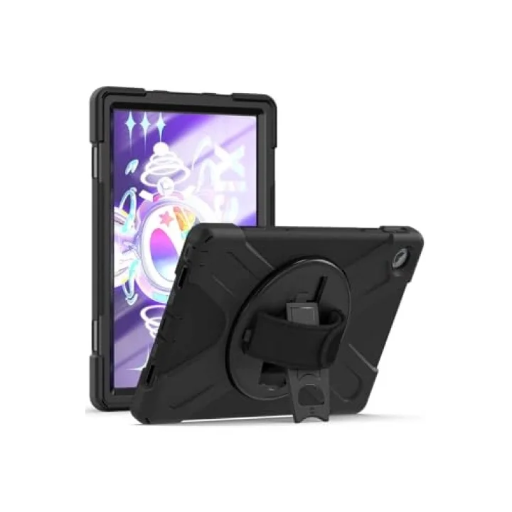 Lenovo ile uyumlu Tab M10 Plus TB-125F - TB-128F 3. Jenerasyon STSR Defender Tablet Silikon - Siyah