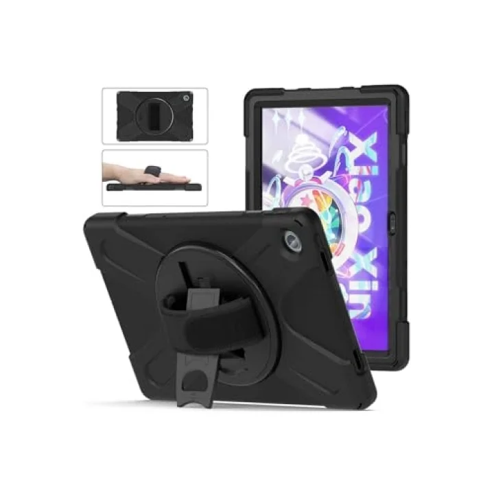 Lenovo ile uyumlu Tab M10 Plus TB-125F - TB-128F 3. Jenerasyon STSR Defender Tablet Silikon - Siyah