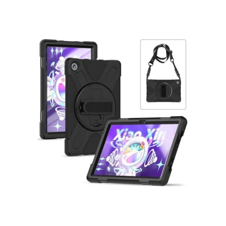 Lenovo ile uyumlu Tab M10 Plus TB-125F - TB-128F 3. Jenerasyon STSR Defender Tablet Silikon - Siyah